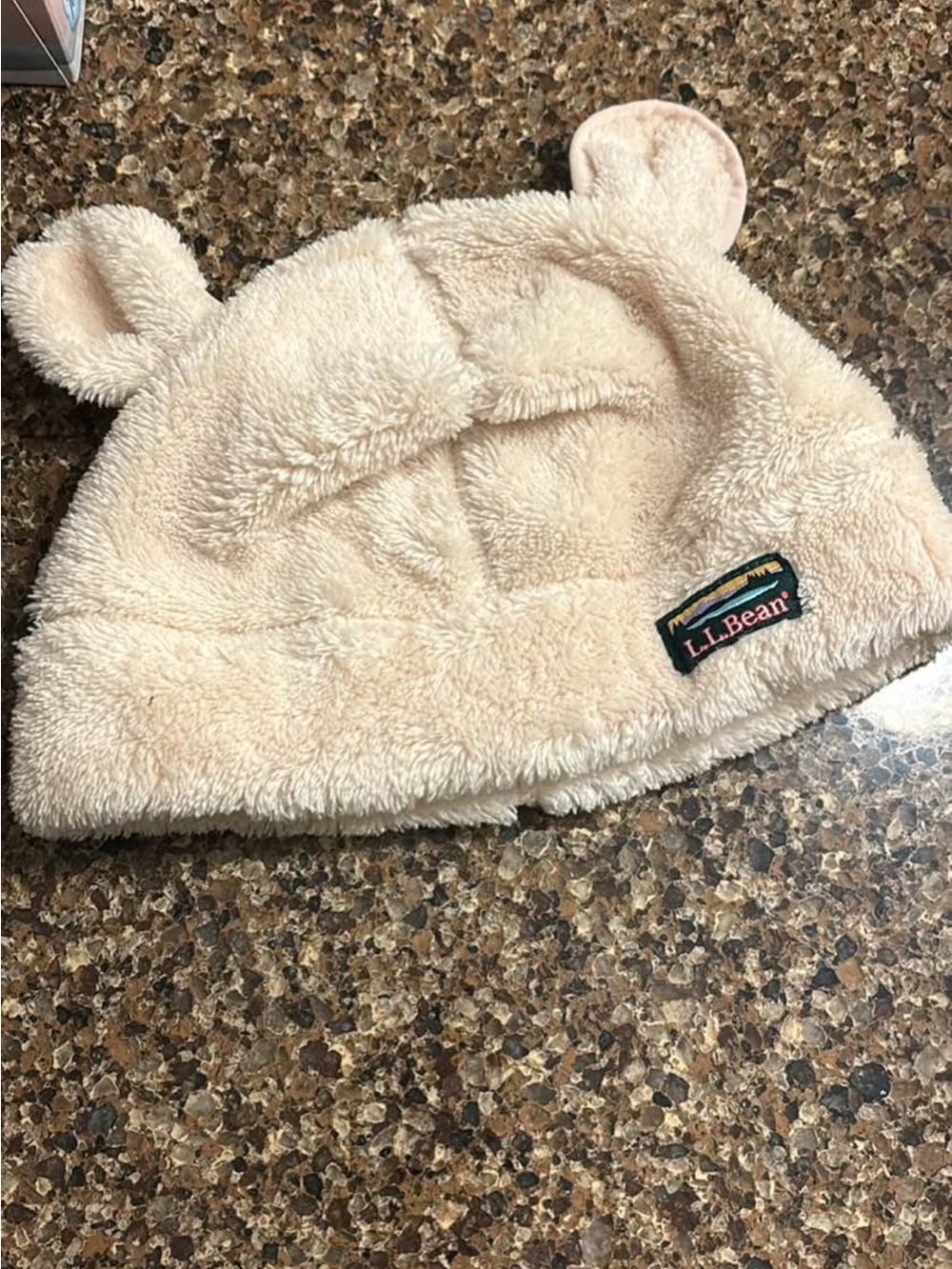 L.L. Bean Kids Fleece Hat, Balaclava & Mitten Set - Pink and Cream and Navy - Picture 2 of 5